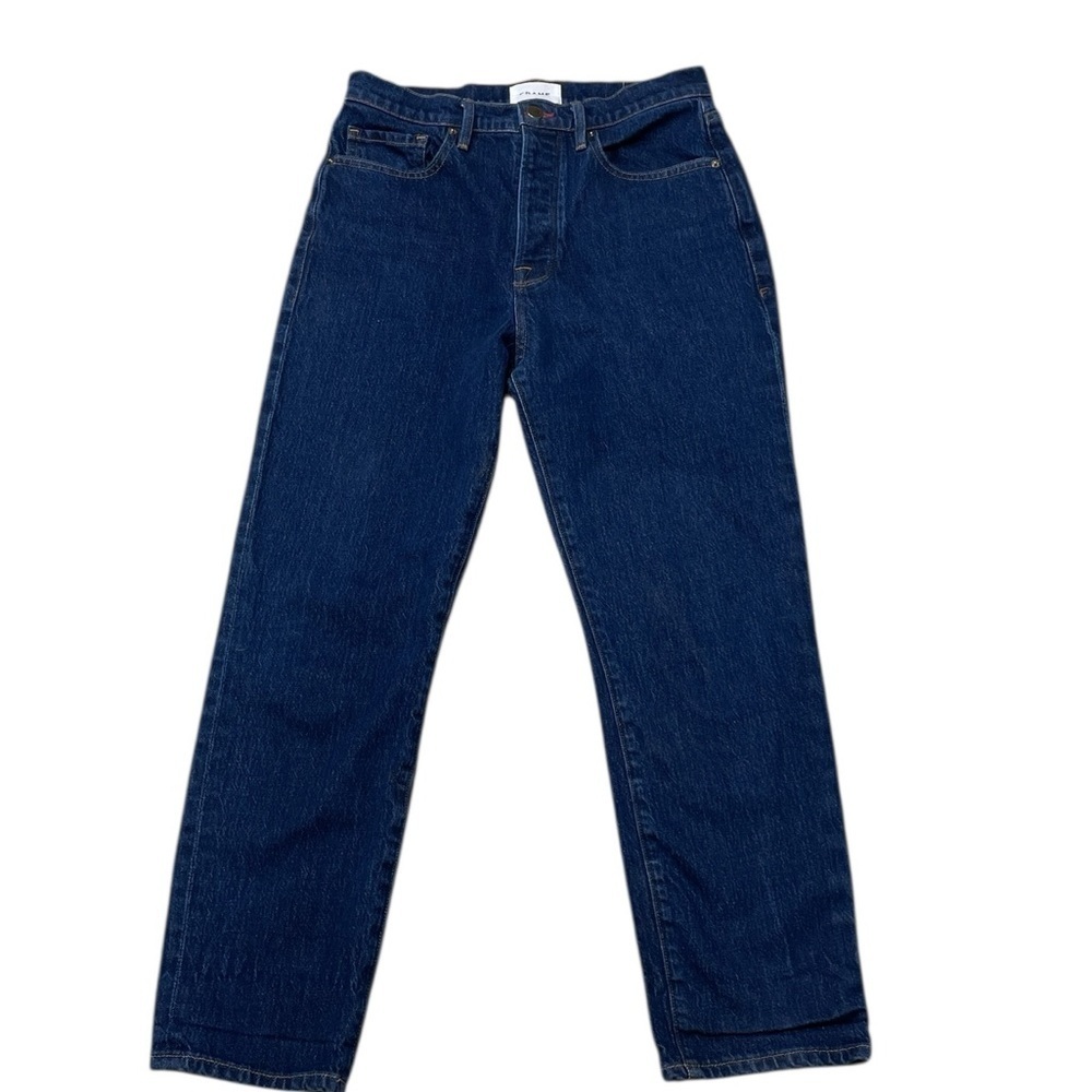 FRAME DENIM Jeans Le Original Vintage Rinse Blue Button Fly Crops Size 28